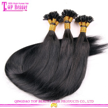 Je lève la prolongation de cheveux humains 100 % cheveux remy indiens vierges 100 les extensions kératine Astuce